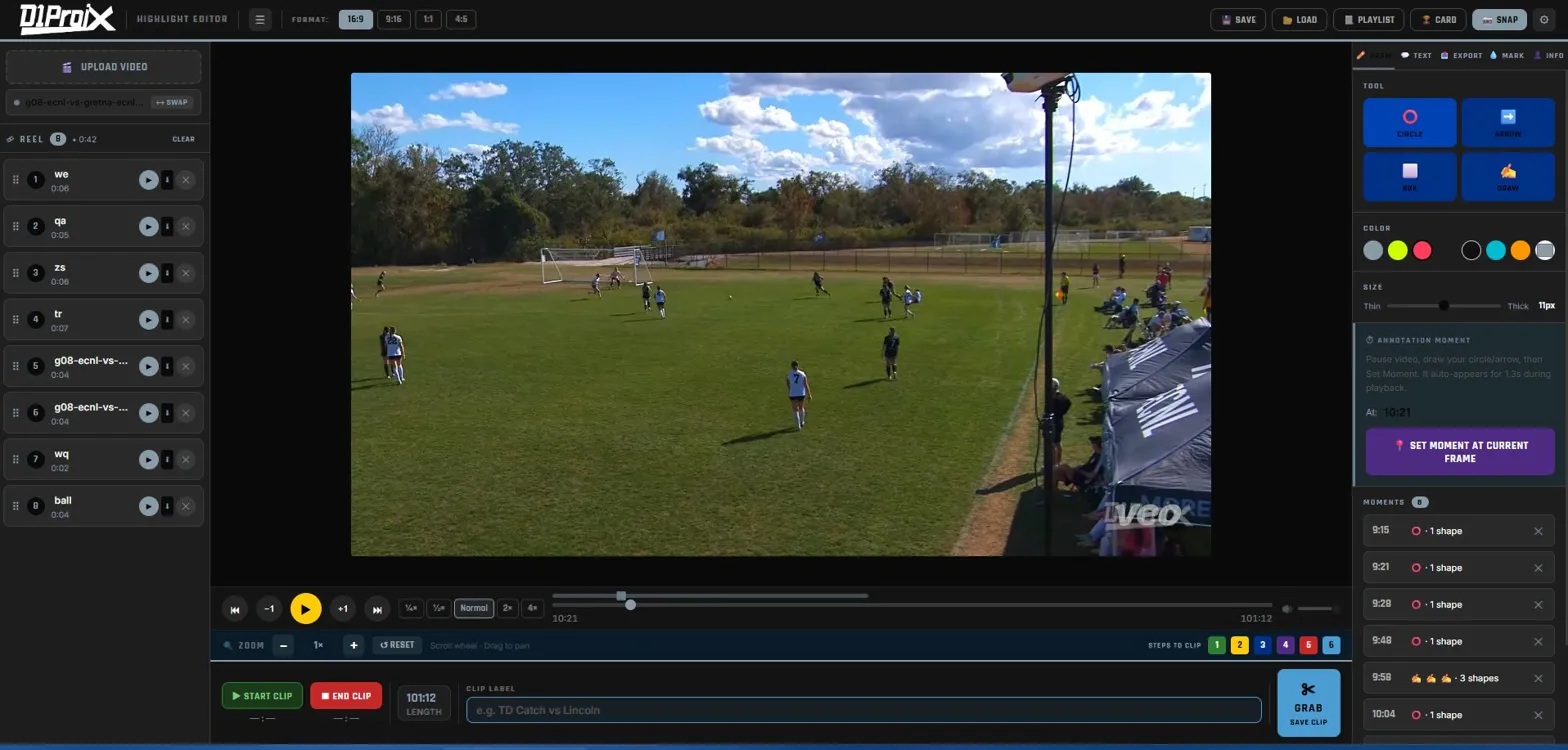 D1ProjX Highlight Reel Editor